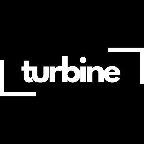 Turbine logo on dark background